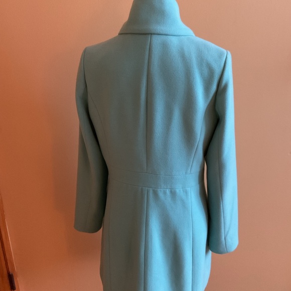 Jessica Light Aqua Stand Up Collar Jacket with Scarf Size 6 - Picture 2 of 16